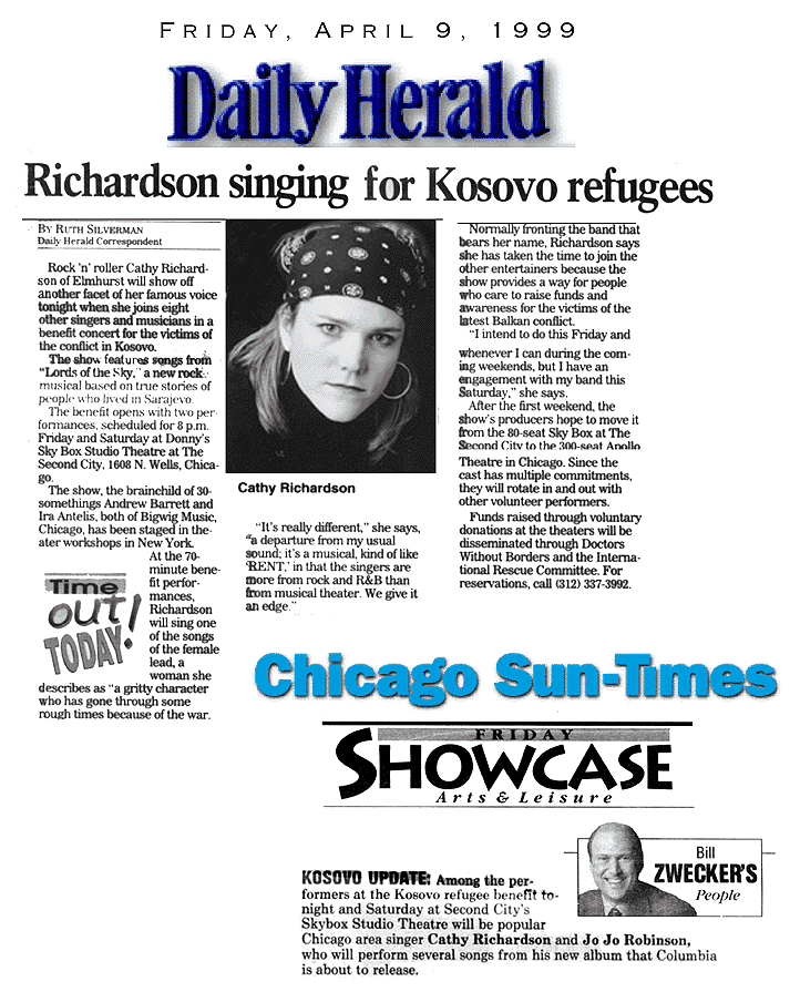 April 9,1999 Daily Herald and Chicago Sun-Times