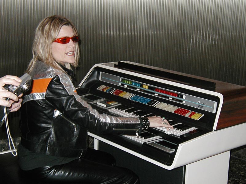 Cathy playing the organ.